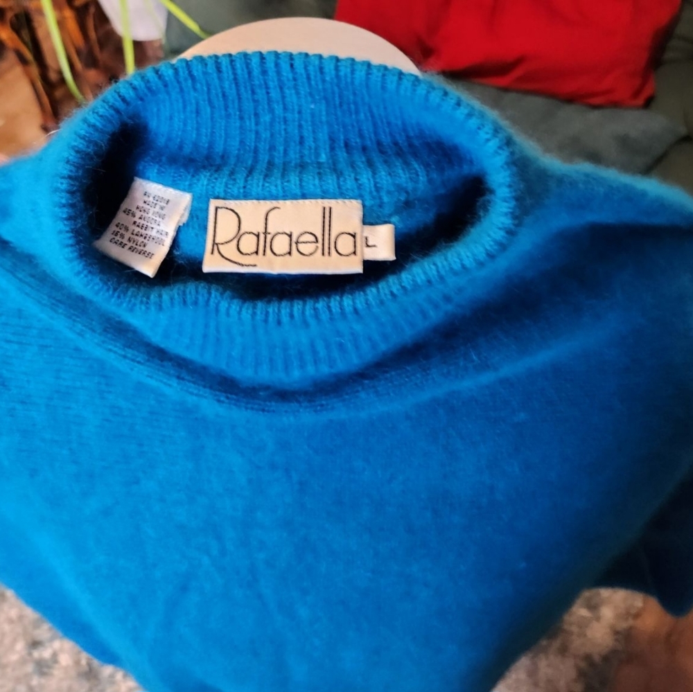 (3) Size Large Vintage Angora Rabbit Mock Turtleneck Sweaters - Picture 7 of 8